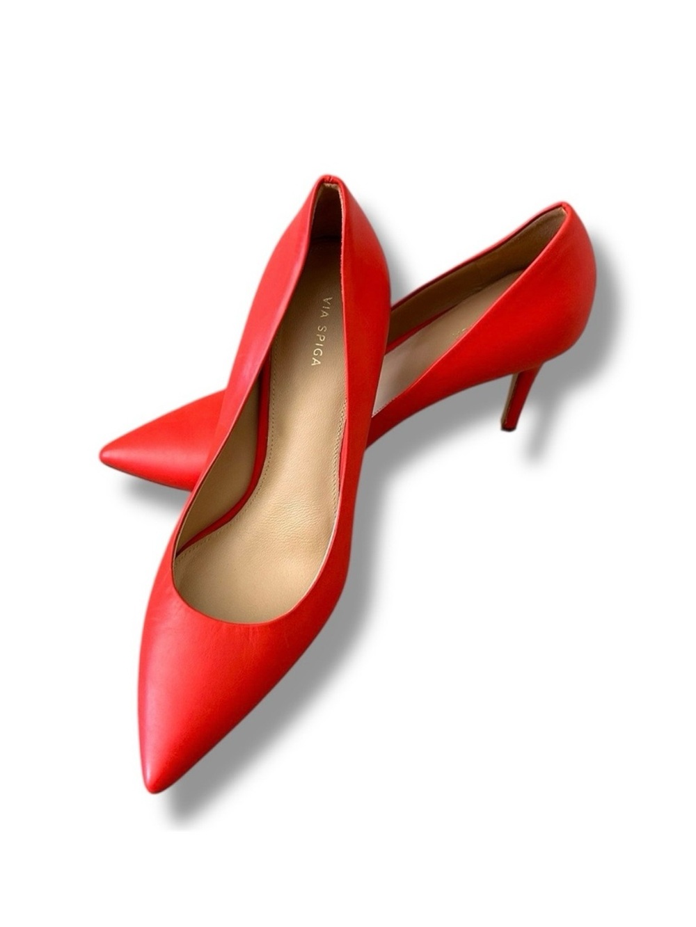Via Spiga Nikole Hot Orange Leather Pumps
Women's Size 7.5 Party Office Chic